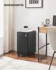 Songmics Rollcontainer, mit 3 Schubladen, vormontiert, abschließbarer Büroschrank mit Hängeregistratur, Stahl, schwarz, 45 x 30 x 60 cm Bild 2