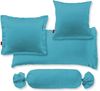 2 Stück Fleuresse Mako-Satin Kissenbezüge 40x60 cm uni mit RV DP 6066 petrol Bild 3
