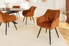 riess-ambiente Esszimmerstuhl AVIGNON rost braun - Chenille, Metall-Füße, drehbar, mit Armlehne (Einzelartikel, 1 St), 360° Drehfunktion im Retro-Design – ideal für Esszimmer oder Büro Bild 2