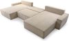 MOEBLO Wohnlandschaft DENVER U, Eckcouch aus Cordstoff Ecksofa U-Form Cord Sofa Couch Polsterecke U-Sofa - 410x85x200cm, mit Bettkasten und Schlaffunktion Bild 4