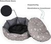 Katzenbett Hundebett Hundesofa Rund Ø60cm Grau Hundekissen Wendekissen Haustierbett Katzenliege Katzenschlafplatz Tierbett Bild 3
