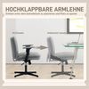 HOMCOM Bürostuhl Schreibtischstuhl, höhenverstellbar (Drehstuhl, 1 St), für Schlafzimmer, Arbeitszimmer, Grau Bild 5