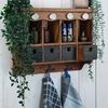 DESIGN DELIGHTS Wandregal VINTAGE WANDREGAL "LUNA", Mahagoni, 60 cm, Holz Küchenregal Bild 3