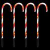 Mojawo Lichtervorhang 4er Set LED-Gartenleuchtstäbe Zuckerstange IP 44 Bild 2