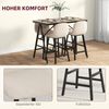 HOMCOM Bargruppe Küchentisch, Bistrotisch mit 4 Stühlen, Bartisch Set für Küche, (Bartisch-Set, 5-tlg, 5-teiliges Bartisch-Set), Beige Bild 4