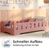 smartwood Kinderbett Bodenbett 90x180 mit Rausfallschutz & Lattenrost - Rosa - Kinder Montessori Bett TILA 2B mit glatten Kanten - Betten für schnelle Montage - Bis 230 kg belastbar Bild 4