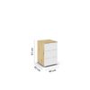 rauch Aditio Box, Nachttisch, 3 Schubladen, mit Softclose-Funktion, Farbe Weiß/Eiche Artisan, BxHxT 40x61x42cm Bild 3
