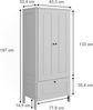 Kinderkleiderschrank Ajaton Weiß 83.3 x 187 cm Vitalispa Bild 3