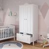 Kinderkleiderschrank Ajaton Weiß 83.3 x 187 cm Vitalispa Bild 2