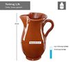 Pitcher Glasiert 2L Mediterran Unikat Handarbeit Wein-Karaffe Sangria Kanne Antike/Vintage Wikinger Bild 5