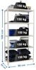 Simonrack Schwerlastregal, Lagerregal, 180 x 90 x 50 cm, Metallregal, Kellerregal, Biegestelle 150 kg, 5 Holzfachböden, Weiss/Holz - Maderclick Bild 2