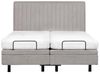 Bett verstellbar DUKE II 180 x 200 cm Stoff Hellgrau Bild 5
