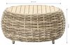 Dehner Gartenlounge-Set Lounge Tisch Tulum, Ø 71 cm, Höhe 40 cm, braun, Beistelltisch aus Kunststoffgeflecht und Aluminium mit Teakholzplatte Bild 3