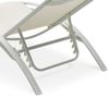 IDIMEX Gartenliege RELAX, Relaxliege mit Kissen Aluminiumgestell Textillehne & Kissen Cremeweiß Bild 5