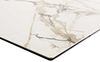 Esstisch Edge 200-300x100 Keramik Calacatta Luxe Weiß-Gold-Grau Spider Flachstahl Schwarz ausziehbar Bild 5