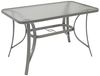 Gartentisch 120x70 cm, Metall grau + Glas Bild 1
