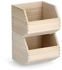 Zeller Present Aufbewahrungskorb Stapelkiste, Holz Bild 2