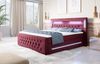 Boxspringbett Moonlight mit LED, USB und Stauraum 140x200 Rot H2 Bild 4