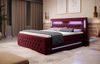 Boxspringbett Moonlight mit LED, USB und Stauraum 140x200 Rot H2 Bild 2