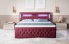 Boxspringbett Moonlight mit LED, USB und Stauraum 140x200 Rot H2 Bild 3