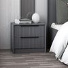 Hanah Home Stylish Anthracite Nightstand, 45 x 53 x 45 cm | 100% Melamine Coated Particle Board, 18 mm Thick | Perfect for Modern Bedrooms & Living Spaces Bild 3
