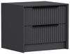 Hanah Home Stylish Anthracite Nightstand, 45 x 53 x 45 cm | 100% Melamine Coated Particle Board, 18 mm Thick | Perfect for Modern Bedrooms & Living Spaces Bild 4