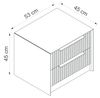Hanah Home Stylish Anthracite Nightstand, 45 x 53 x 45 cm | 100% Melamine Coated Particle Board, 18 mm Thick | Perfect for Modern Bedrooms & Living Spaces Bild 2
