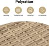 vidaXL 14-tlg. Garten-Sofagarnitur mit Kissen Beige Poly Rattan 3250338 Bild 5
