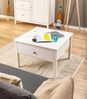Inter Link Couchtisch CHILLY HOME, Weiß, Kiefernholz massiv, 1 Schublade, B 70 x H 47 x T 70 cm Bild 2