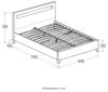 Home Deluxe Polsterbett mit LED-Beleuchtung 'ASTRO' 2x Lattenrost Weiß 140x200 cm Bild 3