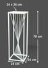 DanDiBo Blumenhocker, Metall Eckig, Weiß, 70 x 24 x 24 cm Bild 3