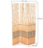 Raumteiler Oase 3-tlg. 170x120 cm, Weidenholz gewellt honigfarben Bild 2
