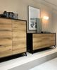 Selsey 'Boulia' Highboard 2-türig mit Fischgrätmuster, 119 x 104 x 39 cm Bild 4