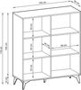 Selsey 'Boulia' Highboard 2-türig mit Fischgrätmuster, 119 x 104 x 39 cm Bild 3