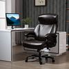 Vinsetto Bürostuhl Chefsessel Gaming Stuhl Drehstuhl Wippfunktion Dicke Polsterung 180 kg Belastbarkeit ergonomisches Design höhenverstellbar Kunstleder Braun 72 x 83 x 114-122 cm Bild 2