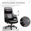 Vinsetto Bürostuhl Chefsessel Gaming Stuhl Drehstuhl Wippfunktion Dicke Polsterung 180 kg Belastbarkeit ergonomisches Design höhenverstellbar Kunstleder Braun 72 x 83 x 114-122 cm Bild 4