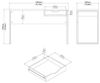 Dmora - Schreibtisch Brielle, Mehrzweckschreibtisch, Bürotisch für PC, Eckschreibtisch, 130x48 h77 cm, Weiß Bild 3