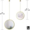 Umbra Dima Wandspiegel, Rund, Spiegel-Set, Wanddekoration, Messing, Glas/Metall, 3er Set, 1013877-104 Bild 3