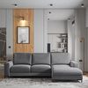 Selsey Mokpeo - Ecksofa mit Schlaffunktion, Bettkasten und schwarzen Füßen, 244 cm breit (Veloursbezug Graphitgrau, Ottomane rechts) Bild 2