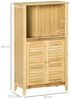 HOMCOM Badkommode Badzimmerschrank mit offenem Regal (Badezimmer Standregal, 1 St, Badregal), Bambus, Natur, 50 x 25,5 x 92 cm Bild 3