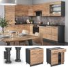 Vicco Küchenunterschrank Fame-Line, Goldkraft Eiche/Anthrazit, 80 cm, AP Anthrazit Bild 5