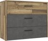 FORTE Ricciano Sideboard, Holzwerkstoff, Braun/Grau, 99,8 x 79,9 x 41,5 cm Bild 3