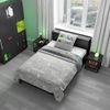 MINECRAFT - Kleiderschrank, 3-türiger Schrank mit Beleuchtung, dunkle Gaming Möbel mit Beleuchtung Bild 2
