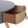 Home Deco Factory HD6202 Nora Nachttisch, Möbel, für Schlafzimmer, Holz/MDF, 35 x 35 x 46,5 cm, Grau Bild 4