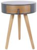 Home Deco Factory HD6202 Nora Nachttisch, Möbel, für Schlafzimmer, Holz/MDF, 35 x 35 x 46,5 cm, Grau Bild 2