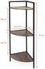 Spetebo Eckregal Standregal freistehend mit 3 Ablagen aus Holz, Anzahl 1-tlg, Metall Standregal mit 3 Holzfächern Bild 3