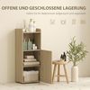 HOMCOM Badkommode 3-stufig verstellbares Regal, Melaminoberfläche (Badschrank, 1 St, Aufbewahrungsschrank), für Badezimmer, Wohnzimmer, Eiche Bild 4