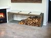 DanDiBo Kaminholzregal Innen Edelstahl Metall Kaminholzständer 96429 Brennholzregal 150 cm Holzkorb Kaminholzhalter Bild 3
