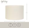 Light & Living Lampenschirm LIVIGNO, Ø 40 cm, Cremeweiß, Außenmaterial Stoff, Innenmaterial PVC, Halterung aus Metall Bild 2