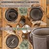 SÄNGER Kaffeebecher Set Kairo Graphit - 6 teilig aus Steingut Bild 3